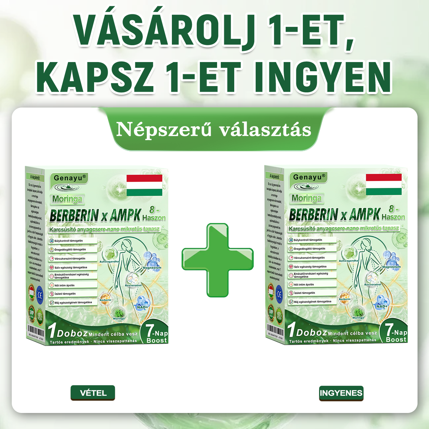 𝐆𝐞𝐧𝐚𝐲𝐮® 𝒎𝒆𝒕𝒂𝒃𝒐𝒍𝒊𝒌𝒖𝒔 𝒏𝒂𝒏𝒐 𝒎𝒊𝒌𝒓𝒐𝒕ű𝒔 𝒕𝒂𝒑𝒂𝒔𝒛🎉 (Csak naponta egyszer használható, látható eredmények 7 napon belül!) ✅ Berenil + Moringa formuláció, ideális tömegtúlzsúlláshoz, bőrhiányossághoz, cukorbetegséghez, apnához és ízületi problémákhoz 💥💥