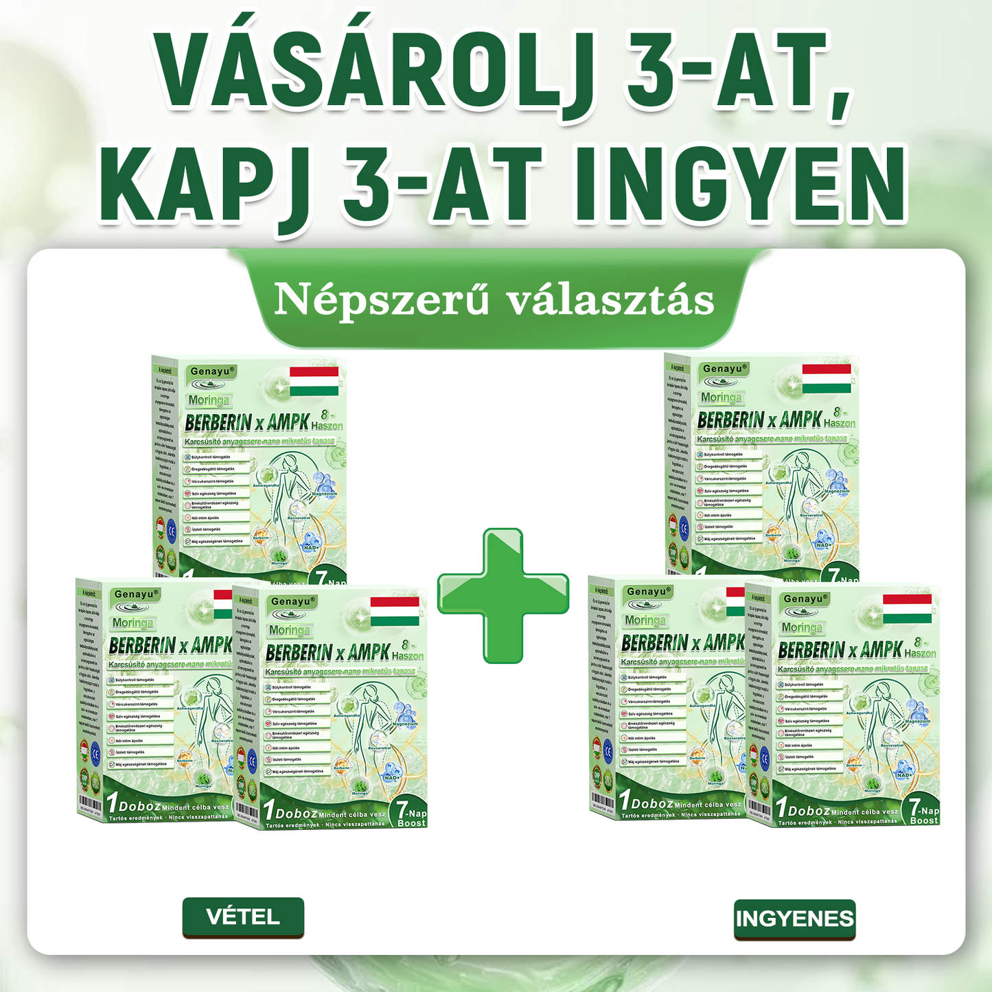 𝐆𝐞𝐧𝐚𝐲𝐮® 𝒎𝒆𝒕𝒂𝒃𝒐𝒍𝒊𝒌𝒖𝒔 𝒏𝒂𝒏𝒐 𝒎𝒊𝒌𝒓𝒐𝒕ű𝒔 𝒕𝒂𝒑𝒂𝒔𝒛🎉 (Csak naponta egyszer használható, látható eredmények 7 napon belül!) ✅ Berenil + Moringa formuláció, ideális tömegtúlzsúlláshoz, bőrhiányossághoz, cukorbetegséghez, apnához és ízületi problémákhoz 💥💥